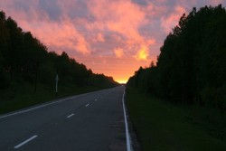 Дорога до Чажемто. (место посадки на вертолет).